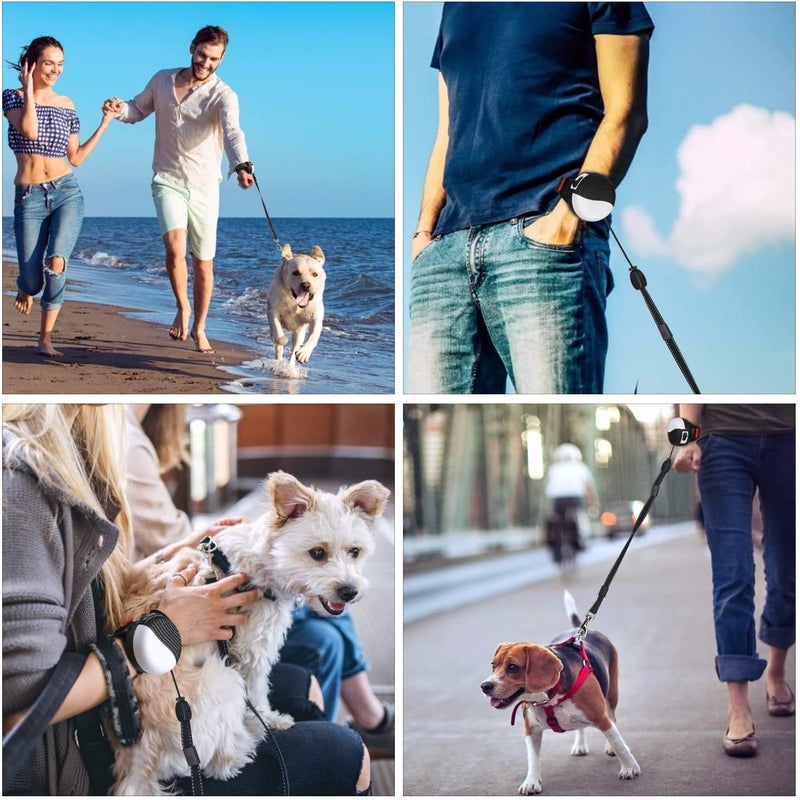 XIANGXING Retractable Hands Free Dog Leash, 360Â° Tangle-Free Heavy Duty Wrist Dog Walking Leash with 8.2 ft strong Cord and Reflective Nylon Tape, One Button Brake, Pause, Lock for Small Dog or Cat up to 55 lbs - Image 2